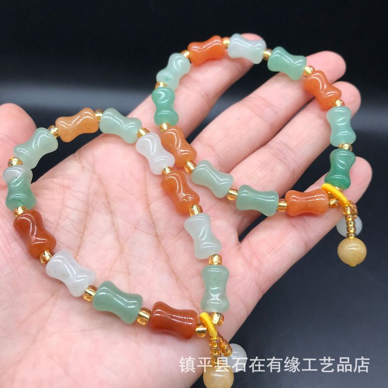 Jewelry & Watches Sp Z Oo Janów Lubelski - Natural Aventurine Bamboo , Golden Silk