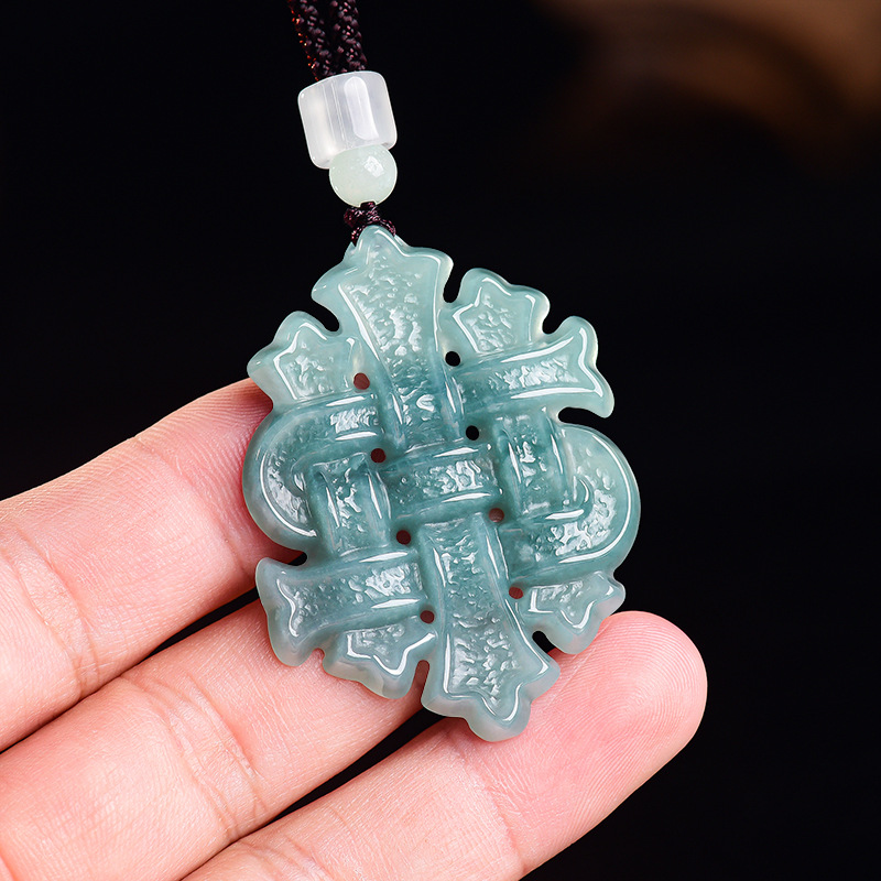 Jewelry & Watches Sp Z Oo Janów Lubelski - Natural Burmese Jadeite Chinese Knot Pendant