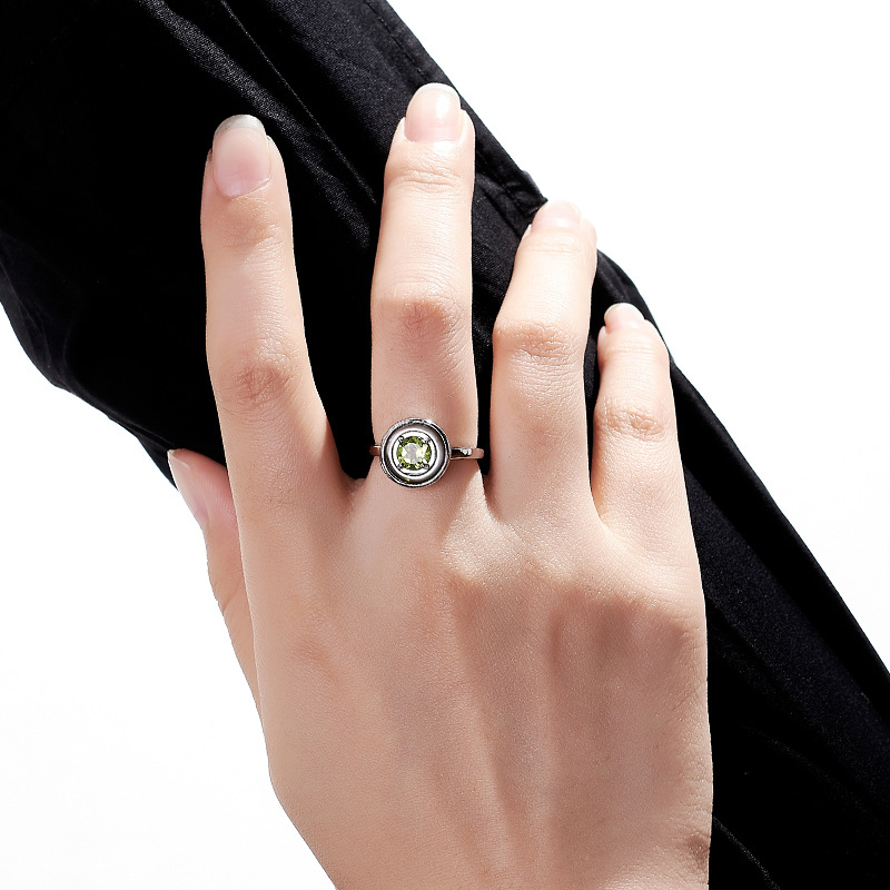GEEZENCA 925 Sterling Silver P - Birthstone Ring Set ulasan dan harga