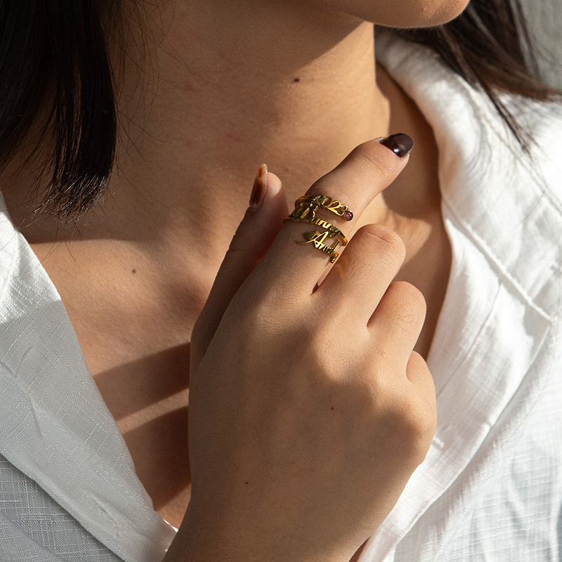 Letdiffery Custom Birthstone N - Birthstone Ring Set ulasan dan harga
