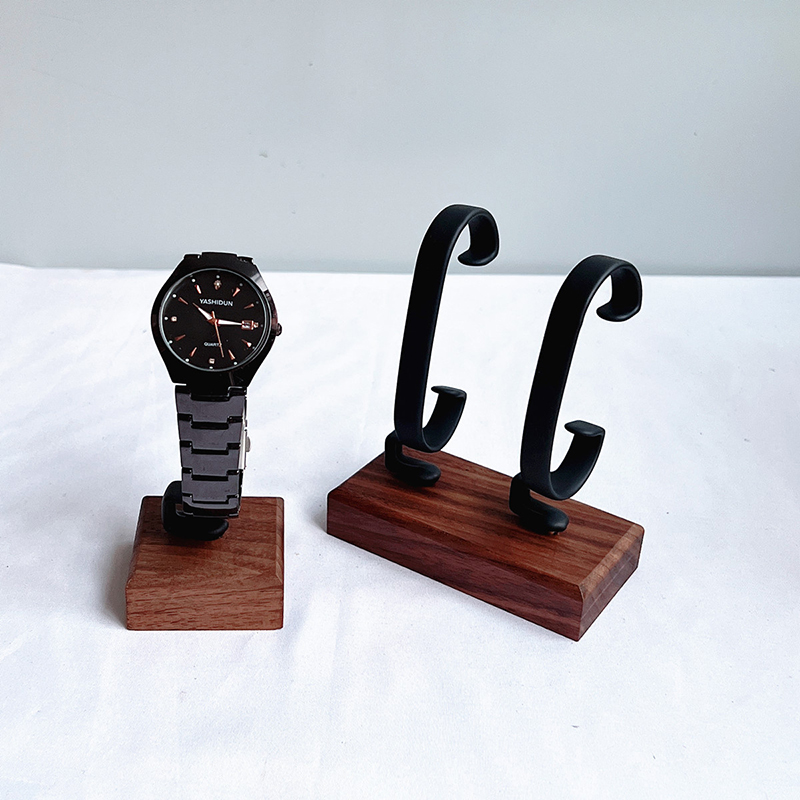 Wooden C-Shaped Watch Holder J - Jewelry And Watches Inc ulasan dan harga