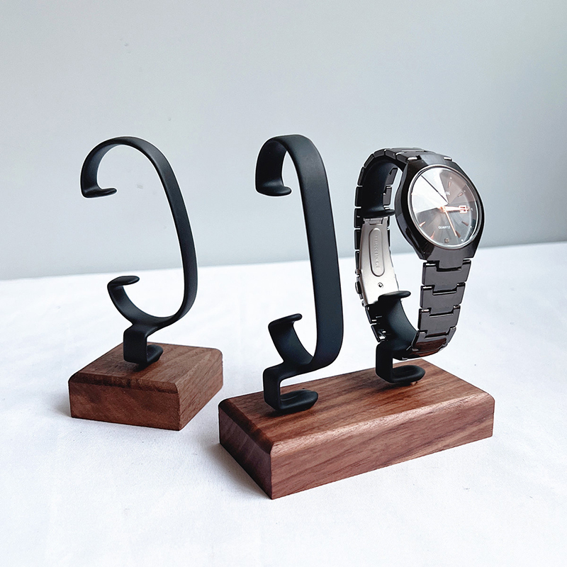 Wooden C-Shaped Watch Holder J - Jewelry And Watches Inc ulasan dan harga