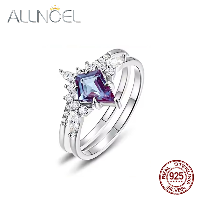 ALLNOEL Kite Cut 0.91ct Alexan - Birthstone Ring Set ulasan dan harga