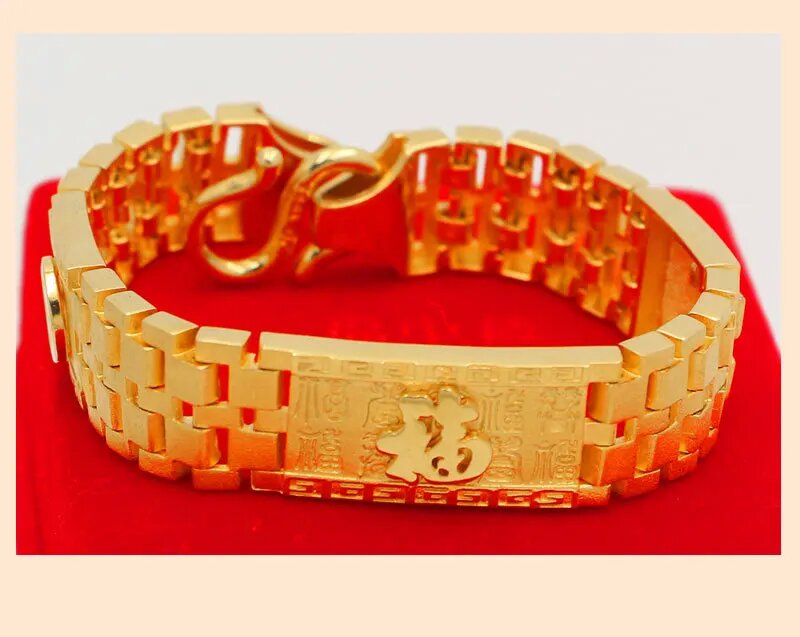 Real 18K Gold Fu Character Wat - Jewelry Type Watches ulasan dan harga