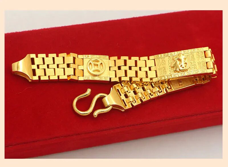 Real 18K Gold Fu Character Wat - Jewelry Type Watches ulasan dan harga