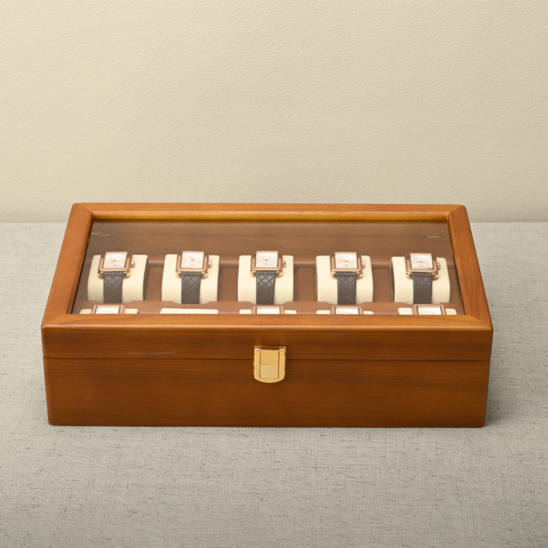 Oirlv 10 Grids Watch Box Woode - Jewelry Type Watches ulasan dan harga