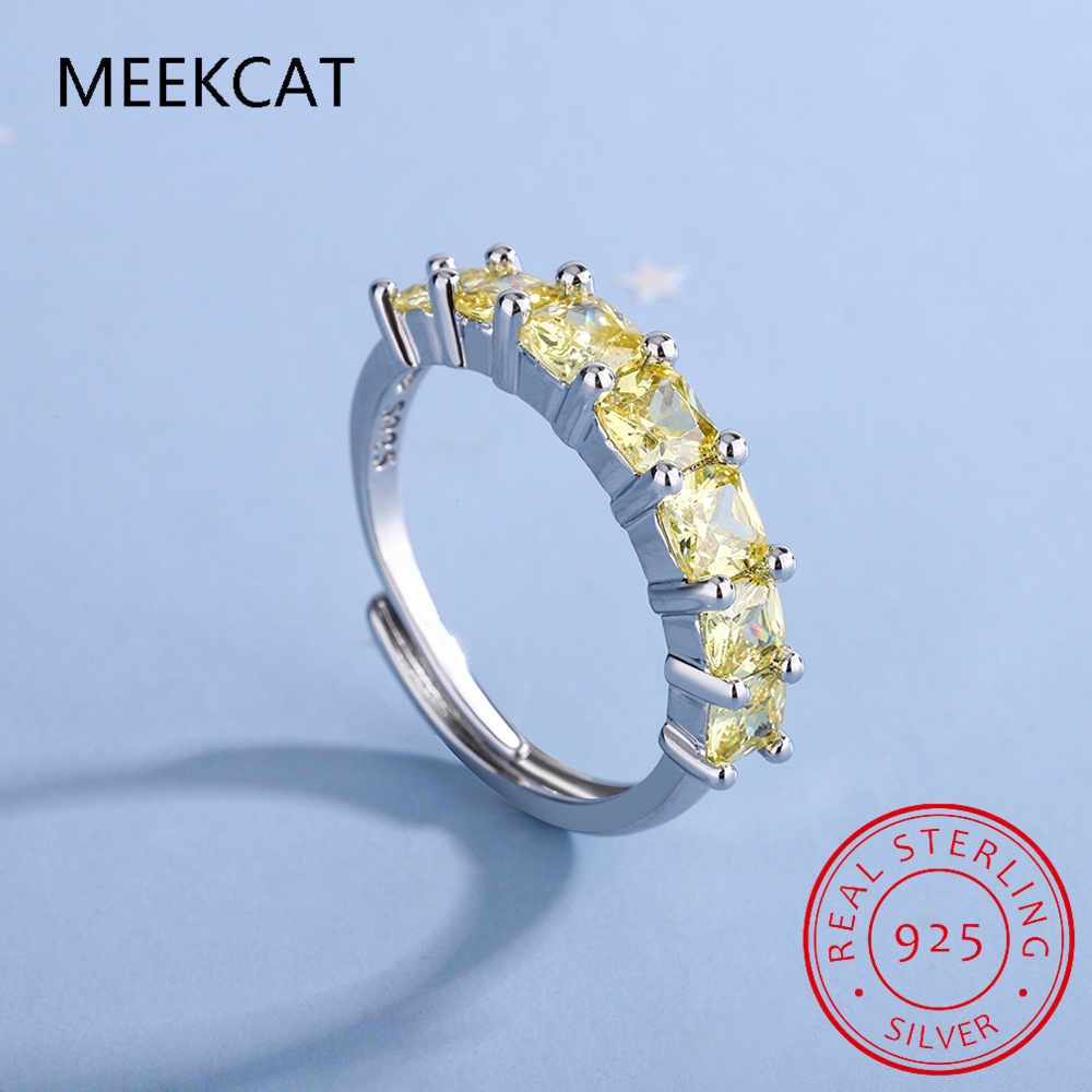 Princess Cut Natural Yellow Ci - Birthstone Ring Set ulasan dan harga