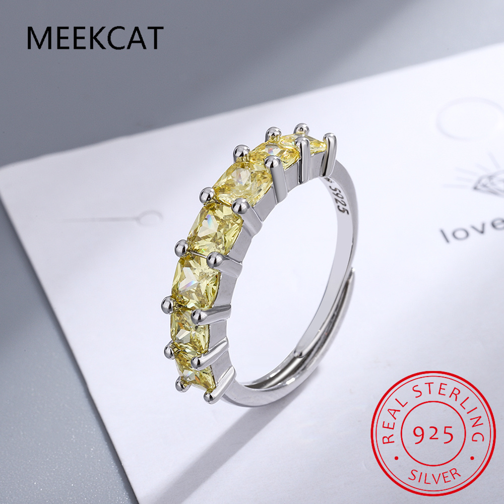 Princess Cut Natural Yellow Ci - Birthstone Ring Set ulasan dan harga