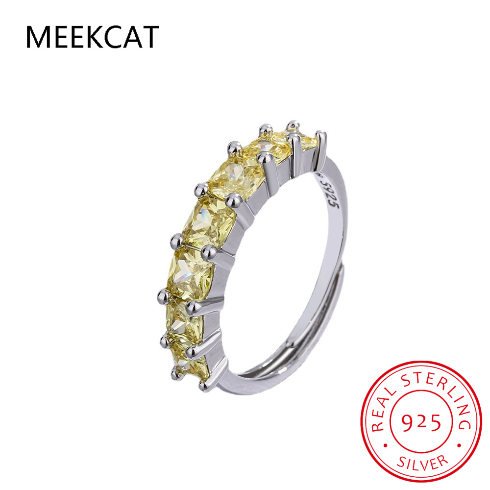 Princess Cut Natural Yellow Ci - Birthstone Ring Set ulasan dan harga