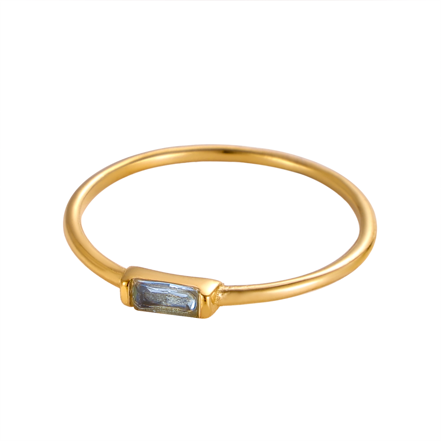 CARLIDANA Mimalist 18K Gold Pl - Birthstone Ring Set ulasan dan harga