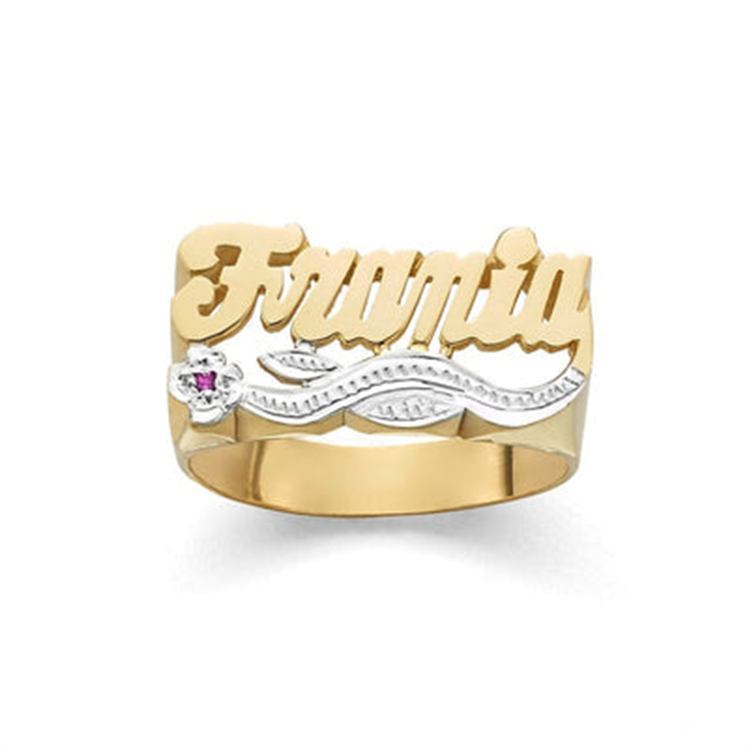 Custom 3D Double Color Name Ri - Birthstone Ring Set ulasan dan harga