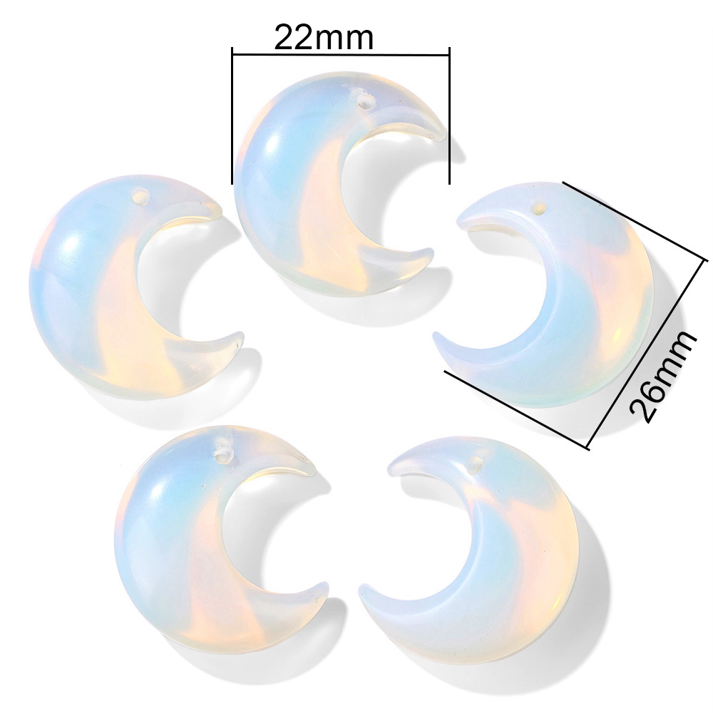 2PCS Natural Crescent Moon Cha - Moon Star Earrings ulasan dan harga