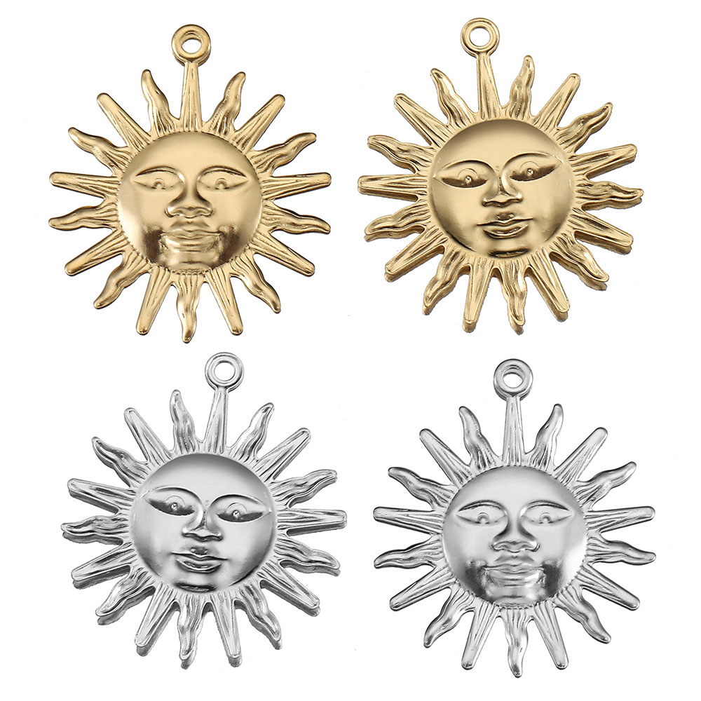 5pcs Stainless Steel Sun Penda - Moon Star Earrings ulasan dan harga