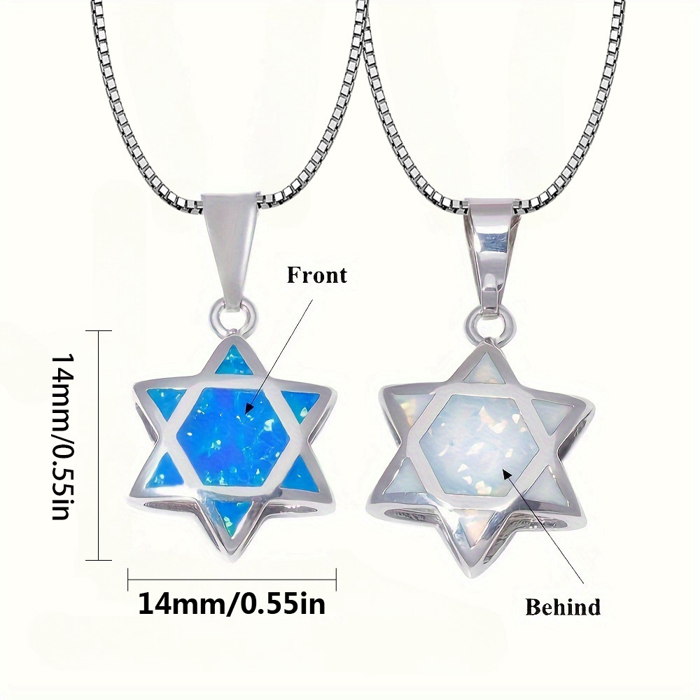 Star of David Opal Pendant Nec - Jewelry & Watches Sp Z Oo Janów Lubelski ulasan dan harga