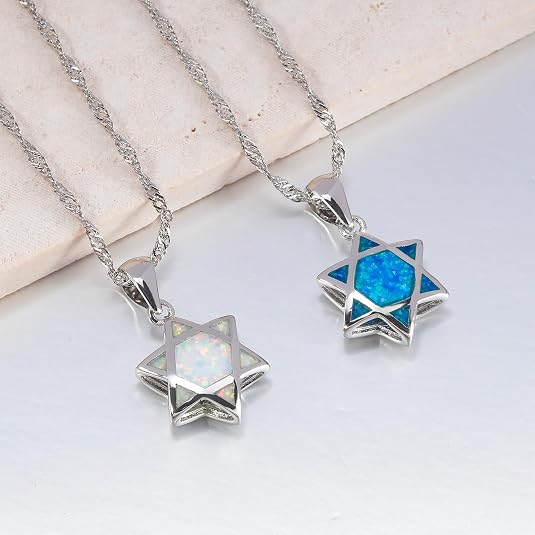 Star of David Opal Pendant Nec - Jewelry & Watches Sp Z Oo Janów Lubelski ulasan dan harga