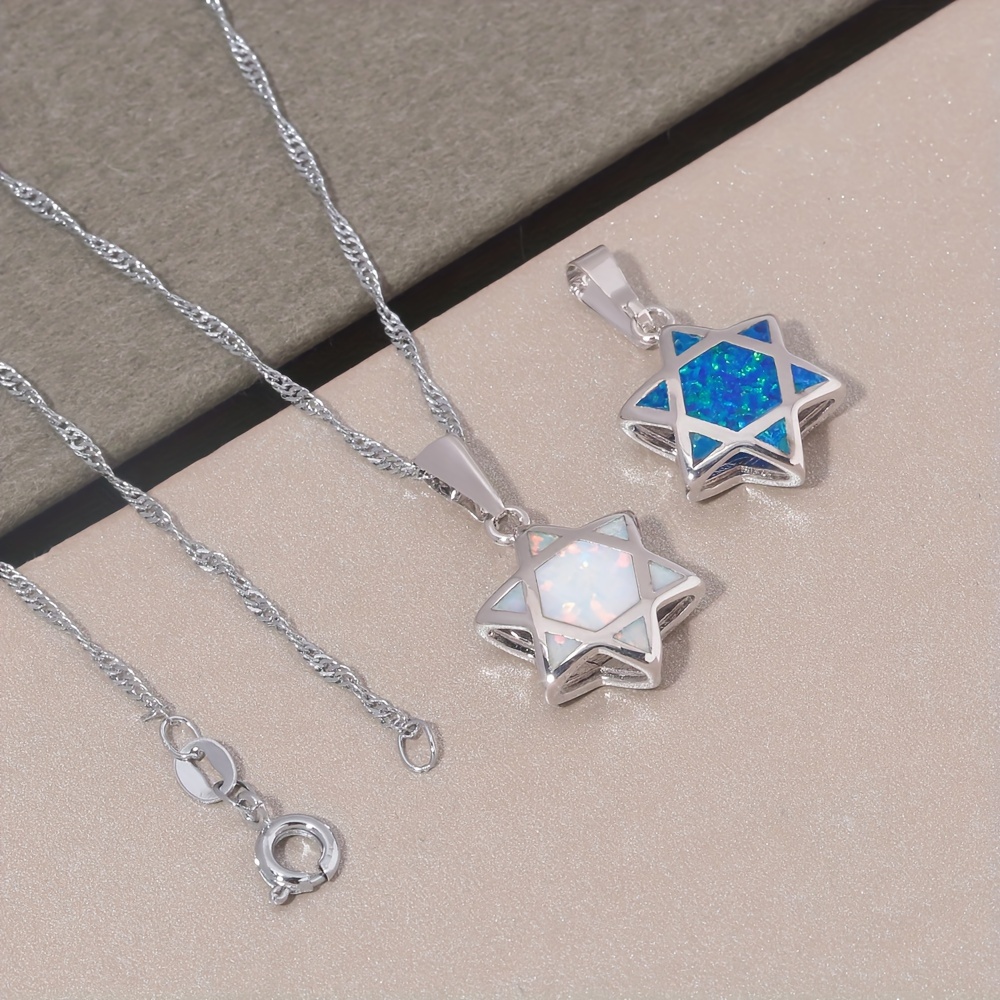 Star of David Opal Pendant Nec - Jewelry & Watches Sp Z Oo Janów Lubelski ulasan dan harga