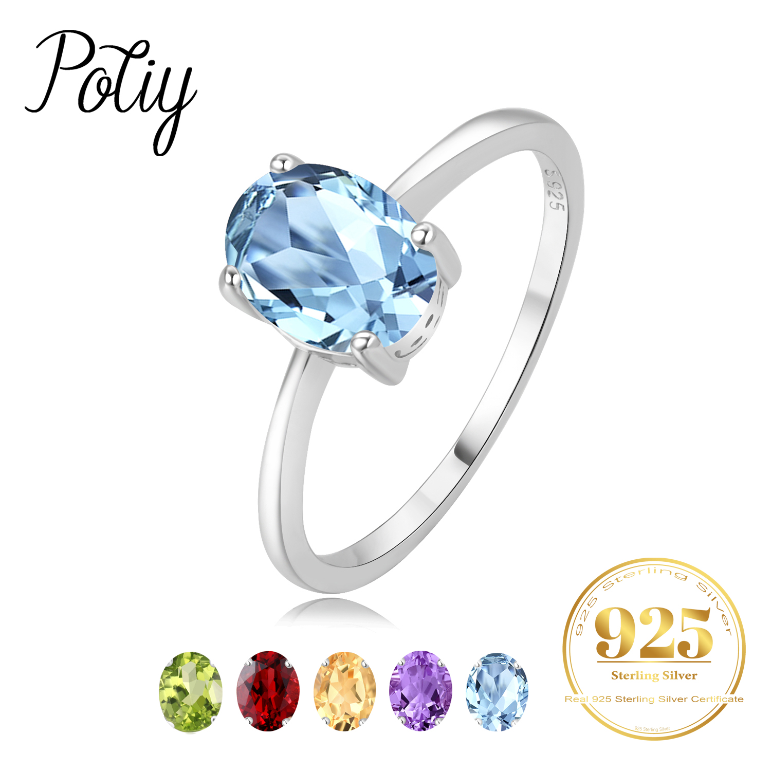 Potiy Natural 1.45ct Garnet Ci - Birthstone Ring Set ulasan dan harga