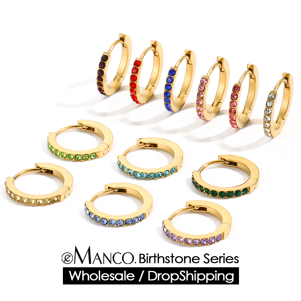 EMANCO Rhinestone Simple Stain - Birthstone Ring Set ulasan dan harga