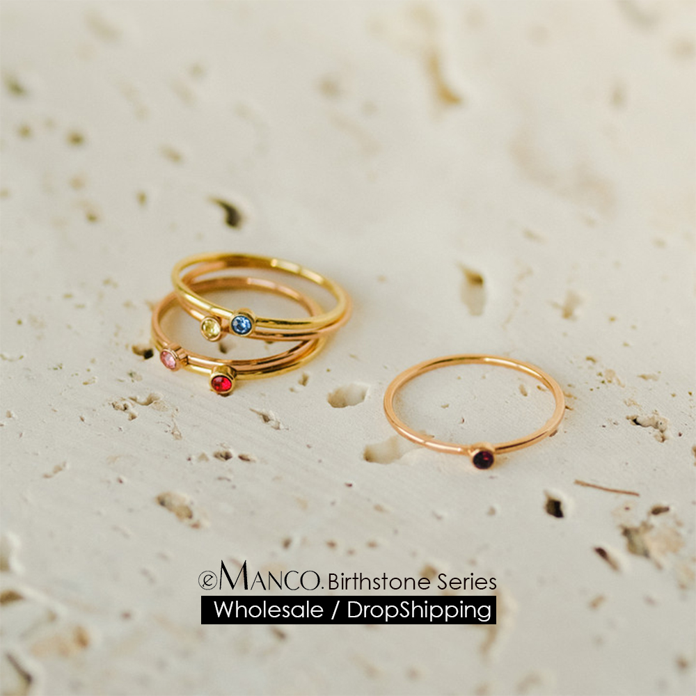 EMANCO 12 Color Birthstone Rin - Birthstone Ring Set ulasan dan harga